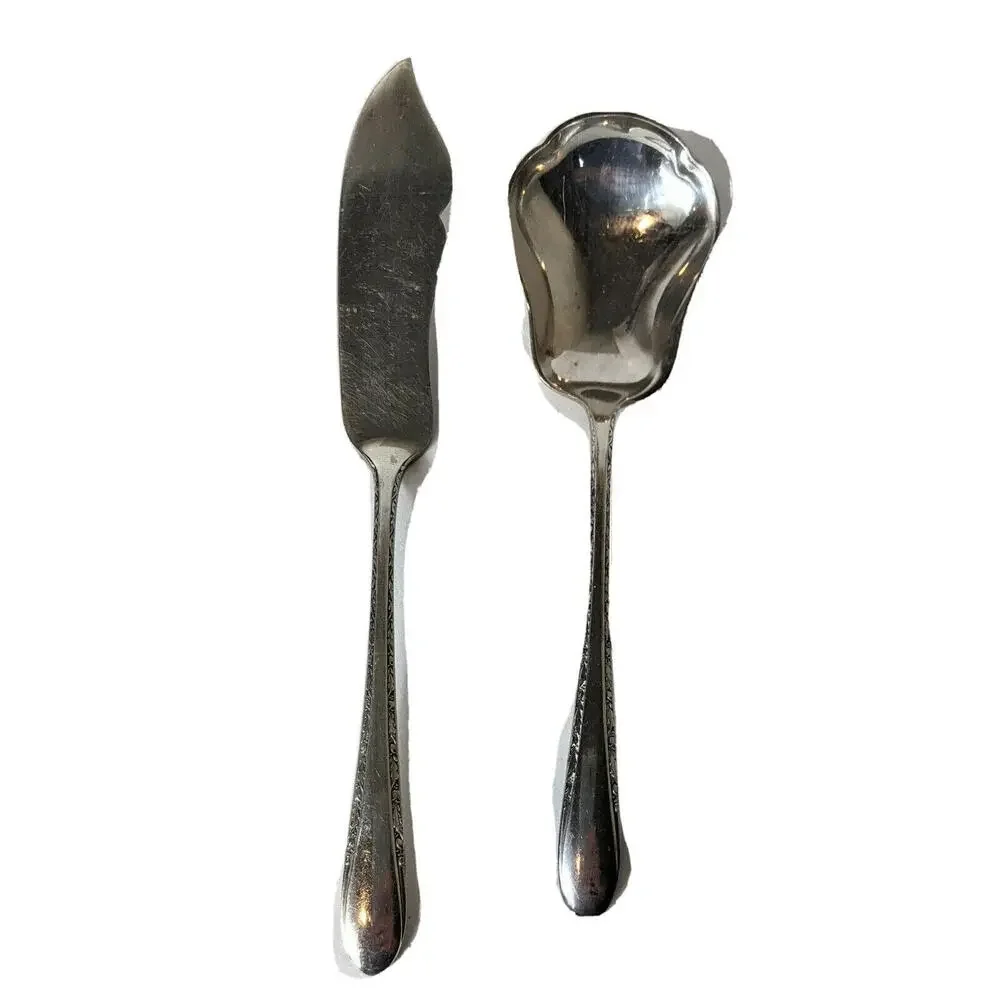 Gorham Plate Butter Knife Sugar Spoon Silver
